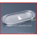 Frosted plastic plate/dish/tray for party